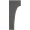 Ekena Millwork 3 1/2"W x 4"D x 10"H Clarksville Wood Vintage Decor Bracket, Black BKTWD04X04X10CVBL - alternate 2